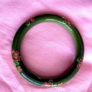 Vintage floral cloisonné bracelet